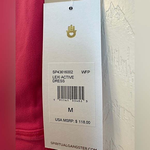 NWT SPIRITUAL GANGSTER Pink Lexi Active Dress size M - Picture 2 of 8
